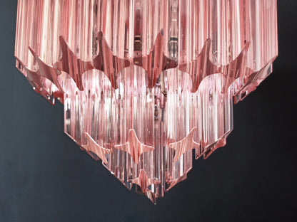 Murano Chandelier | 112 Pink Prism glass