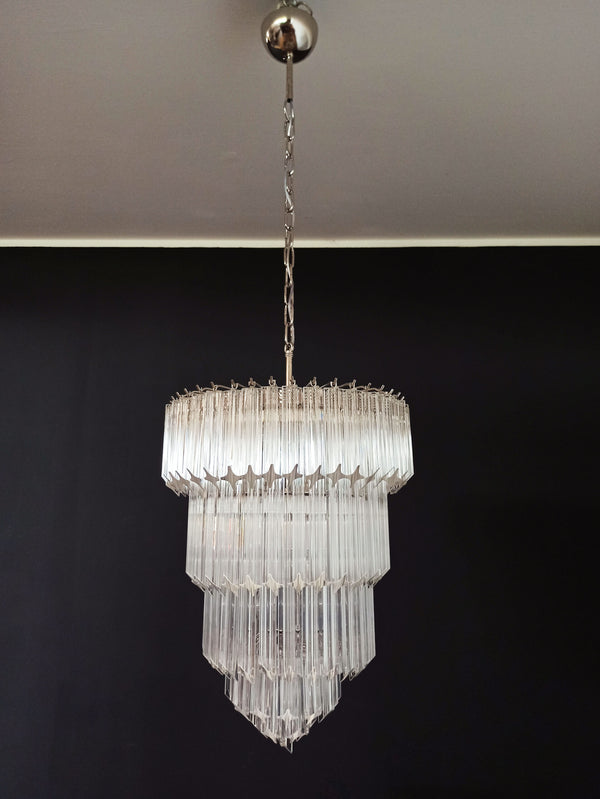 Murano Chandelier – 112 Clear Prism Glass – Murano Classics