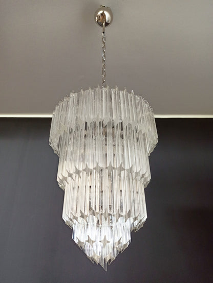 Murano Chandelier | 112 Clear Prism glass