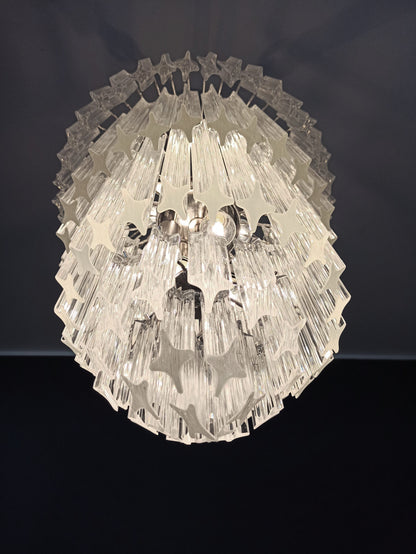 Murano Chandelier | 112 Clear Prism glass