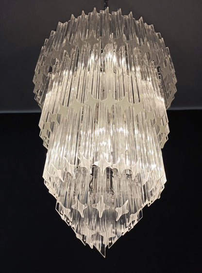 Murano Chandelier | 112 Clear Prism glass