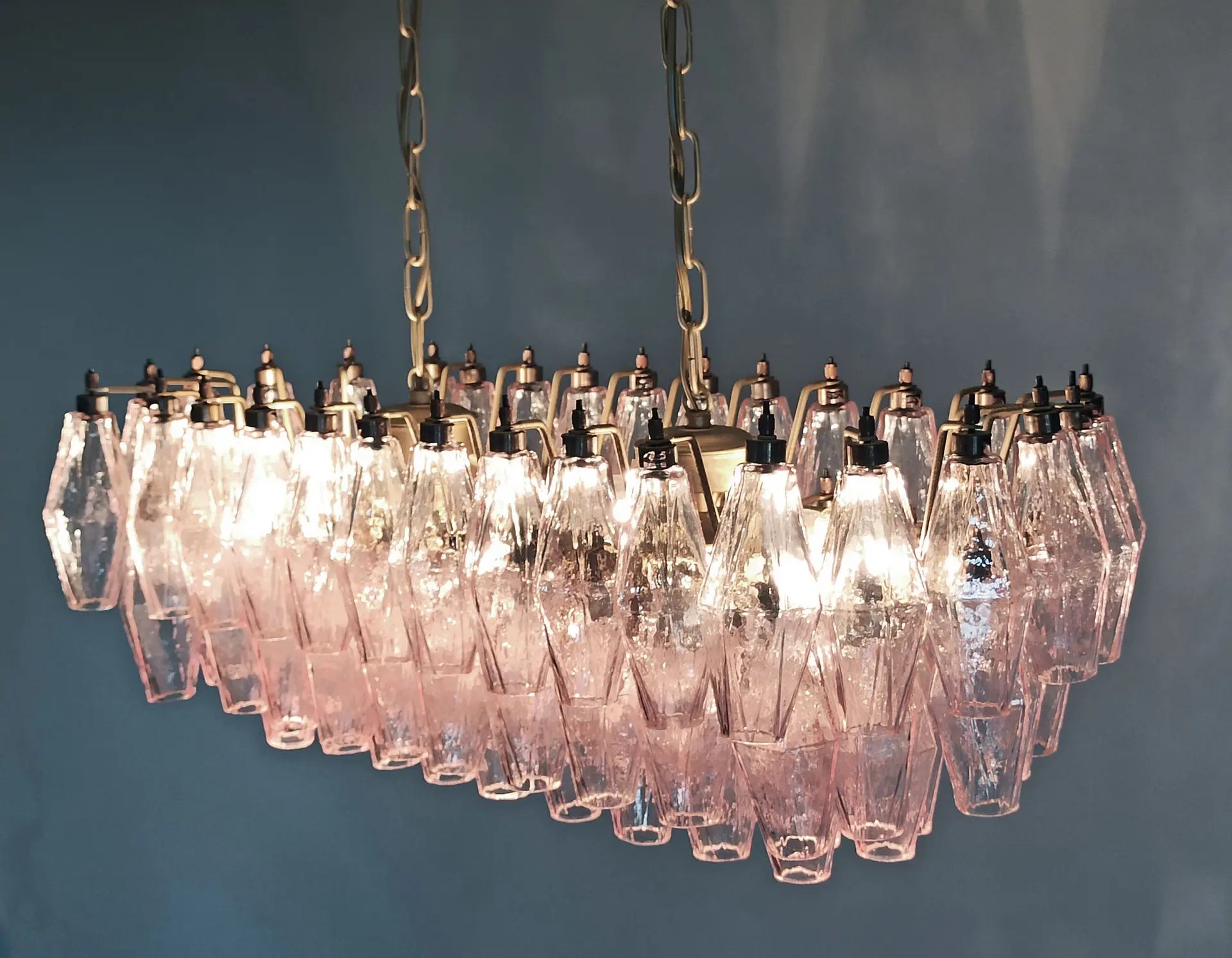 Murano Kronleuchter – 84 Rosa Poliedriglas – Detail 9 – Murano Classics
