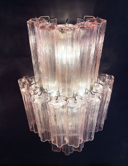Murano Vegglampe | 18 Rosa Prismeglass | 1 par