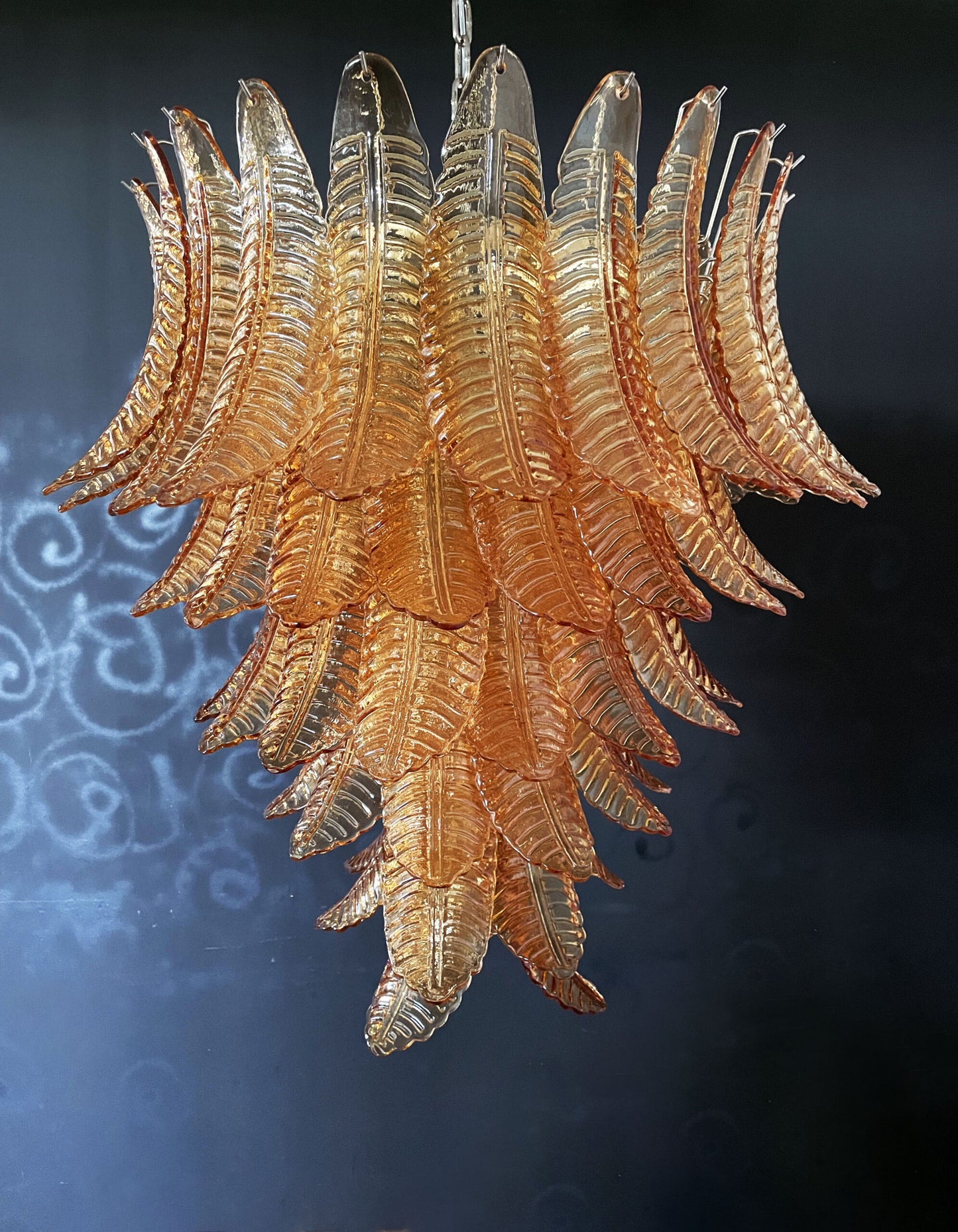 Murano Lysekrone | 75 Gule Felciglass