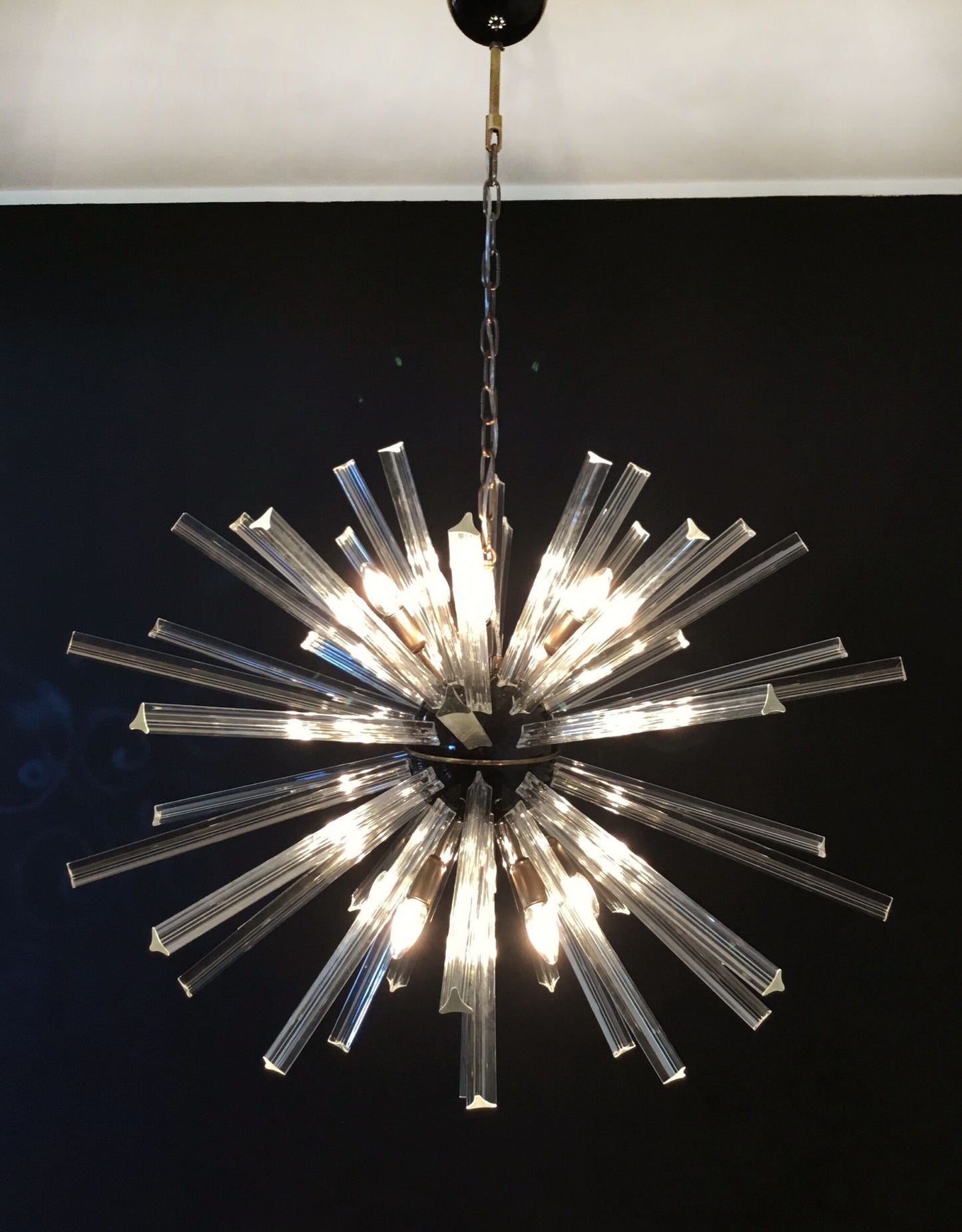 Murano Lysekrone | 50 Klare Sputnik