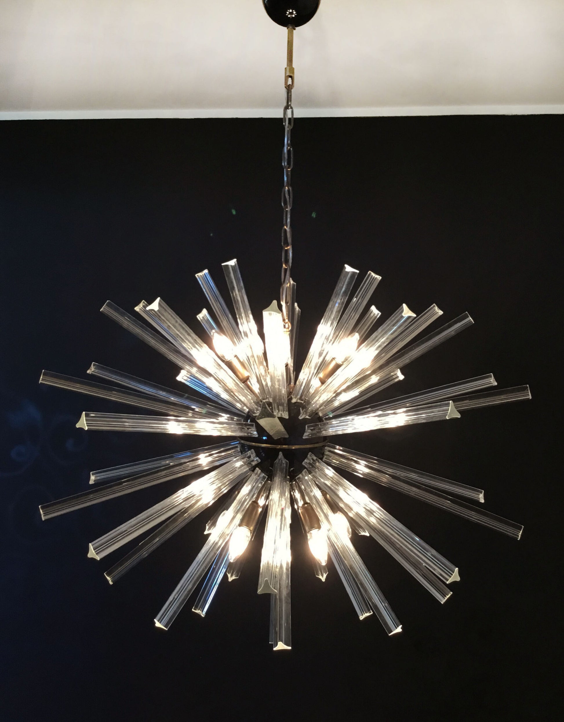 Murano Lysekrone | 50 Klare Sputnik