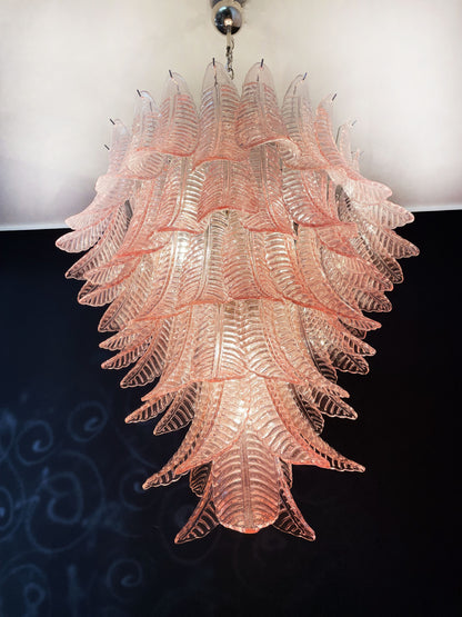 Murano Lysekrone | 75 Rosa Felciglass