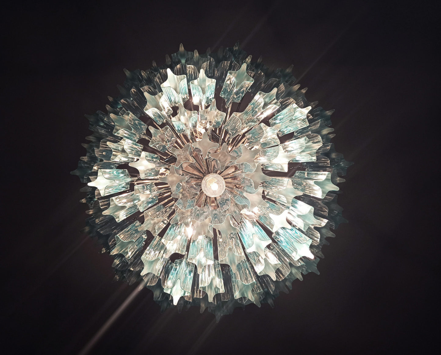 Murano Chandelier | 107 Blue Prism Glass