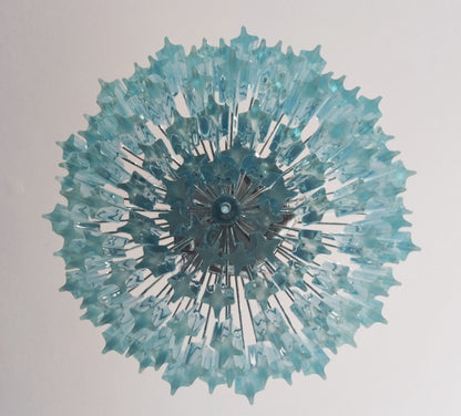 Murano Chandelier | 107 Blue Prism Glass