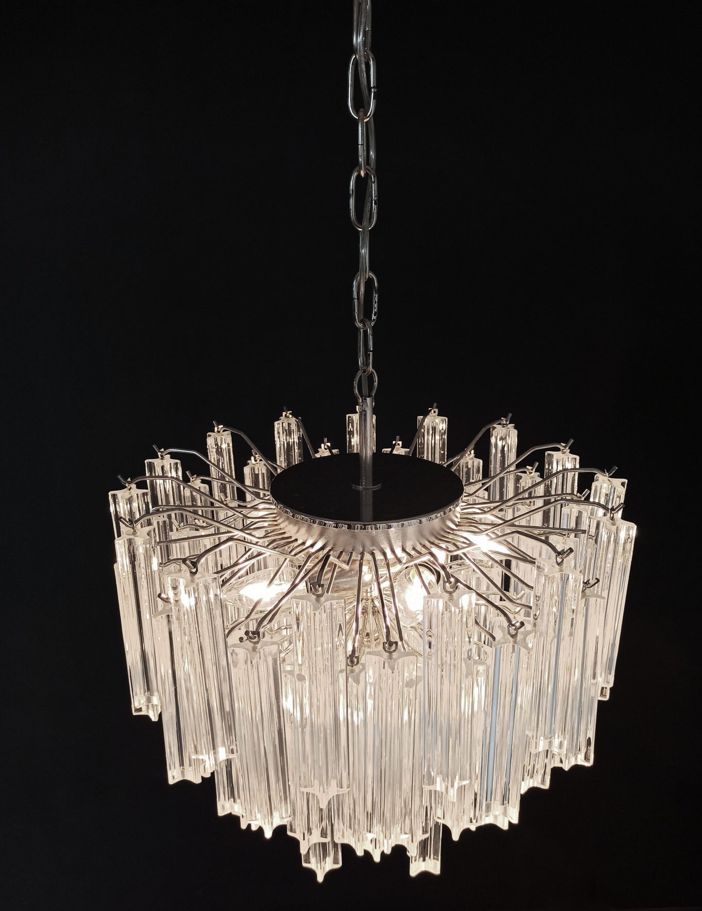 Murano Chandelier | 107 Clear Prism glass