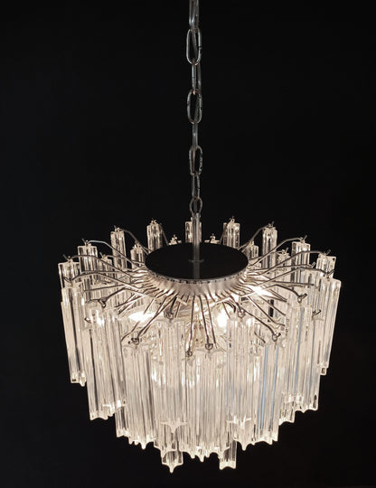 Murano Chandelier | 107 Clear Prism glass