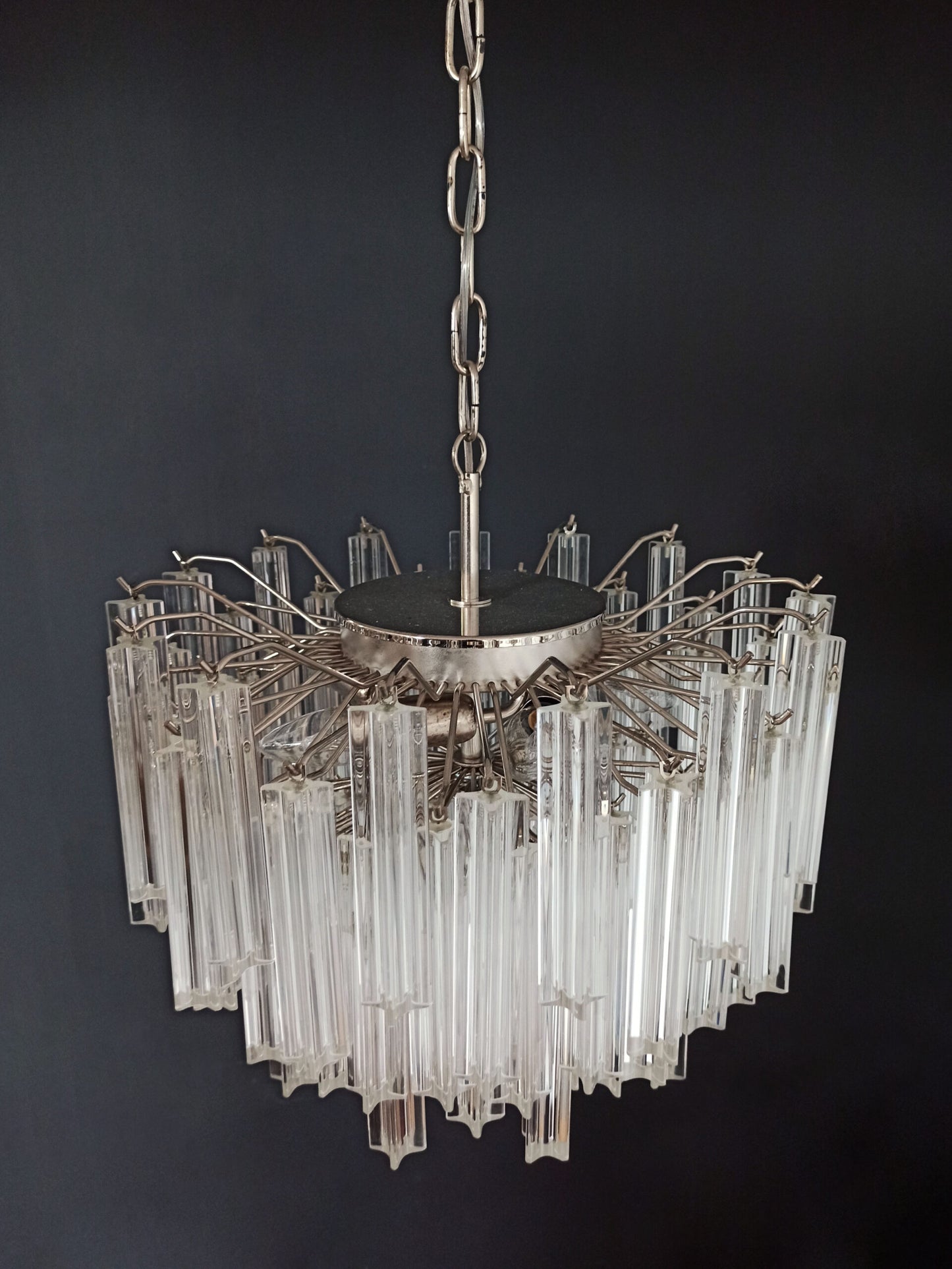 Murano Chandelier | 107 Clear Prism glass