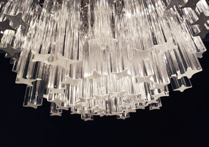 Murano Chandelier | 107 Clear Prism glass