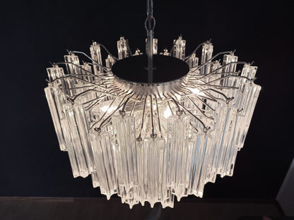 Murano Chandelier | 107 Clear Prism glass