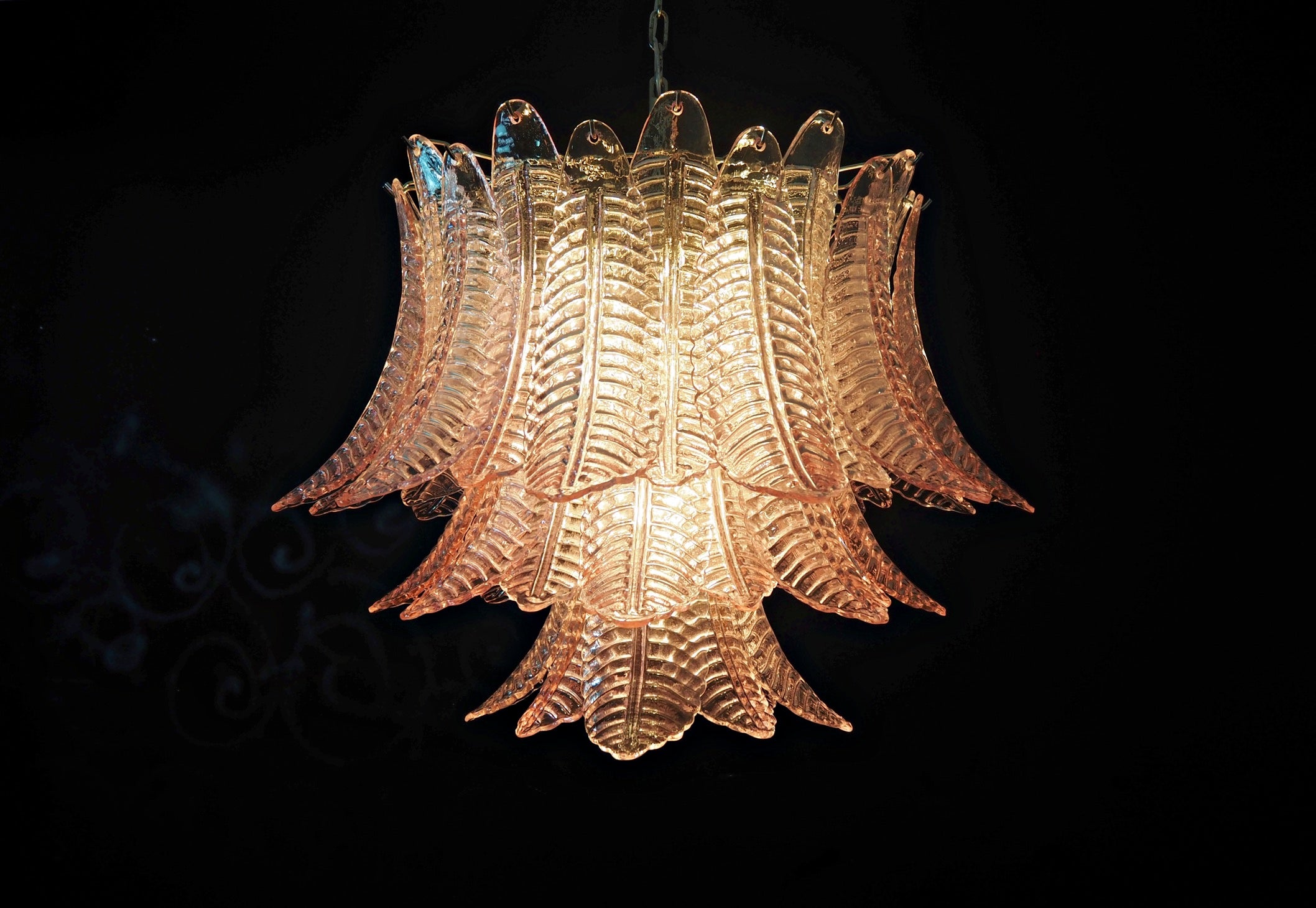 Murano Kroonluchter – 48 Roze Felciglas – detail 10 – Murano Classics