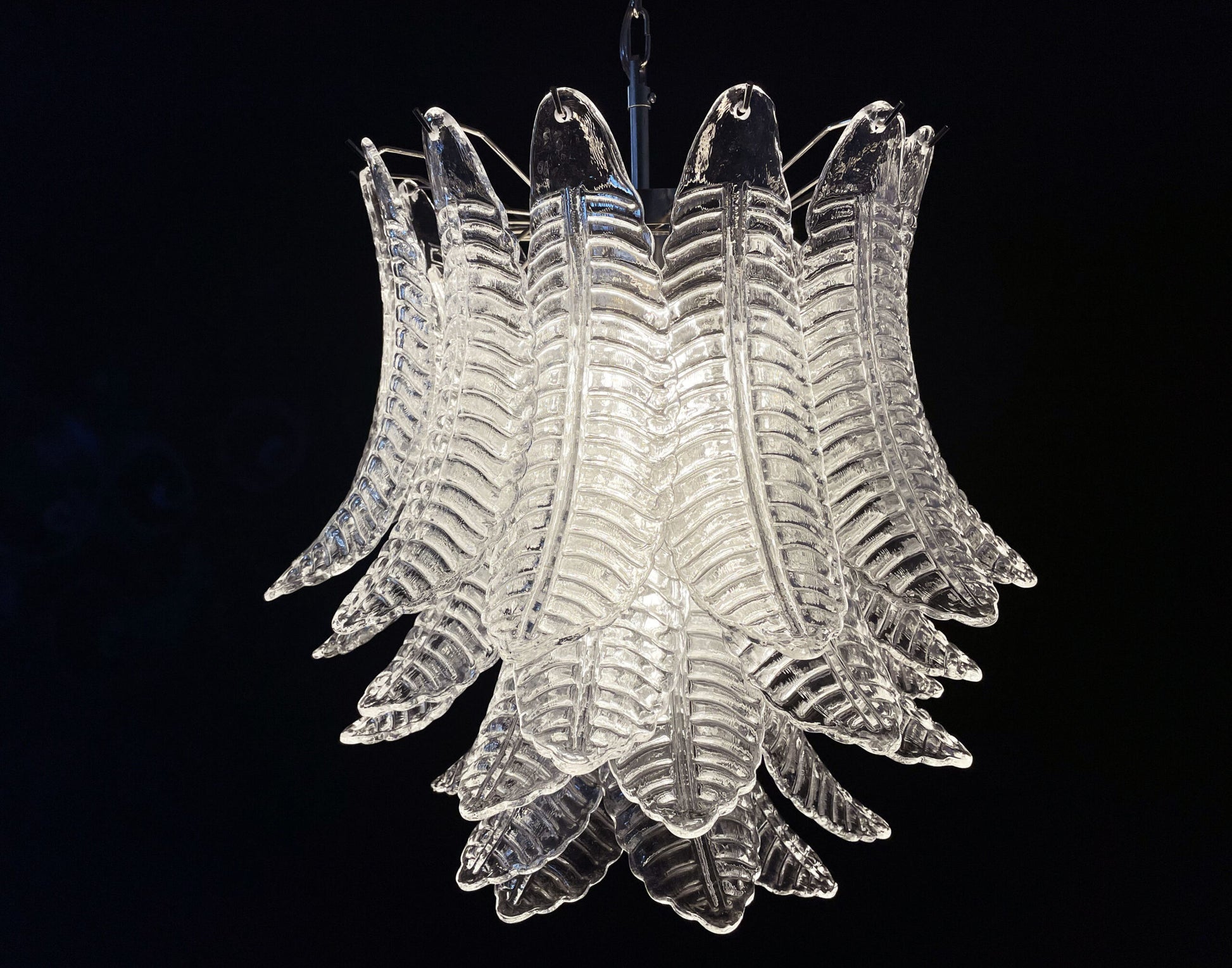 Murano Lysekrone | 41 Klare Felciglass