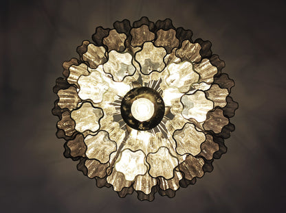 Murano Chandelier | 52 Smoke colored glass tubes