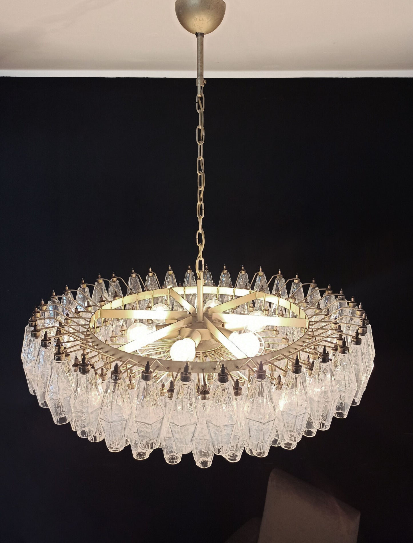 Murano Chandelier | 185 Iridescent Polyhedral glass