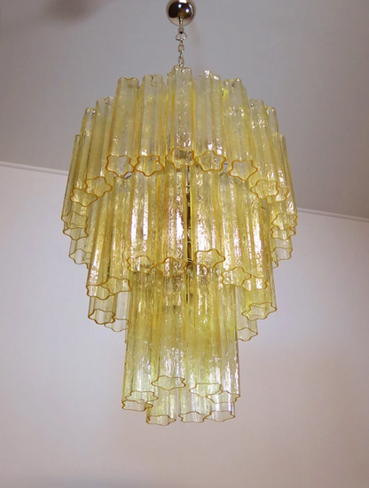 Murano Chandelier | 48 Yellow Glass Tubes