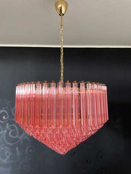 Murano Chandelier | 265 Pink Prism glass