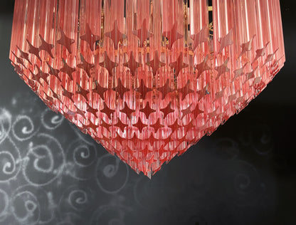 Murano Chandelier | 265 Pink Prism glass