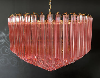 Murano Chandelier | 265 Pink Prism glass