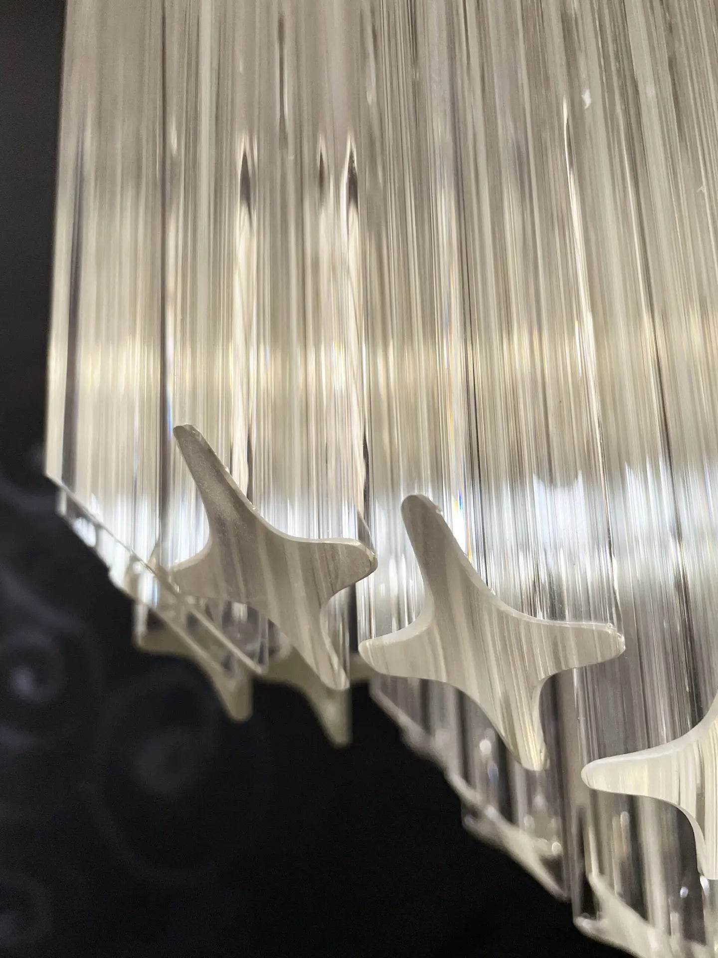 Murano Chandelier – 60 Clear Prism Glass – detail 4 – Murano Classics
