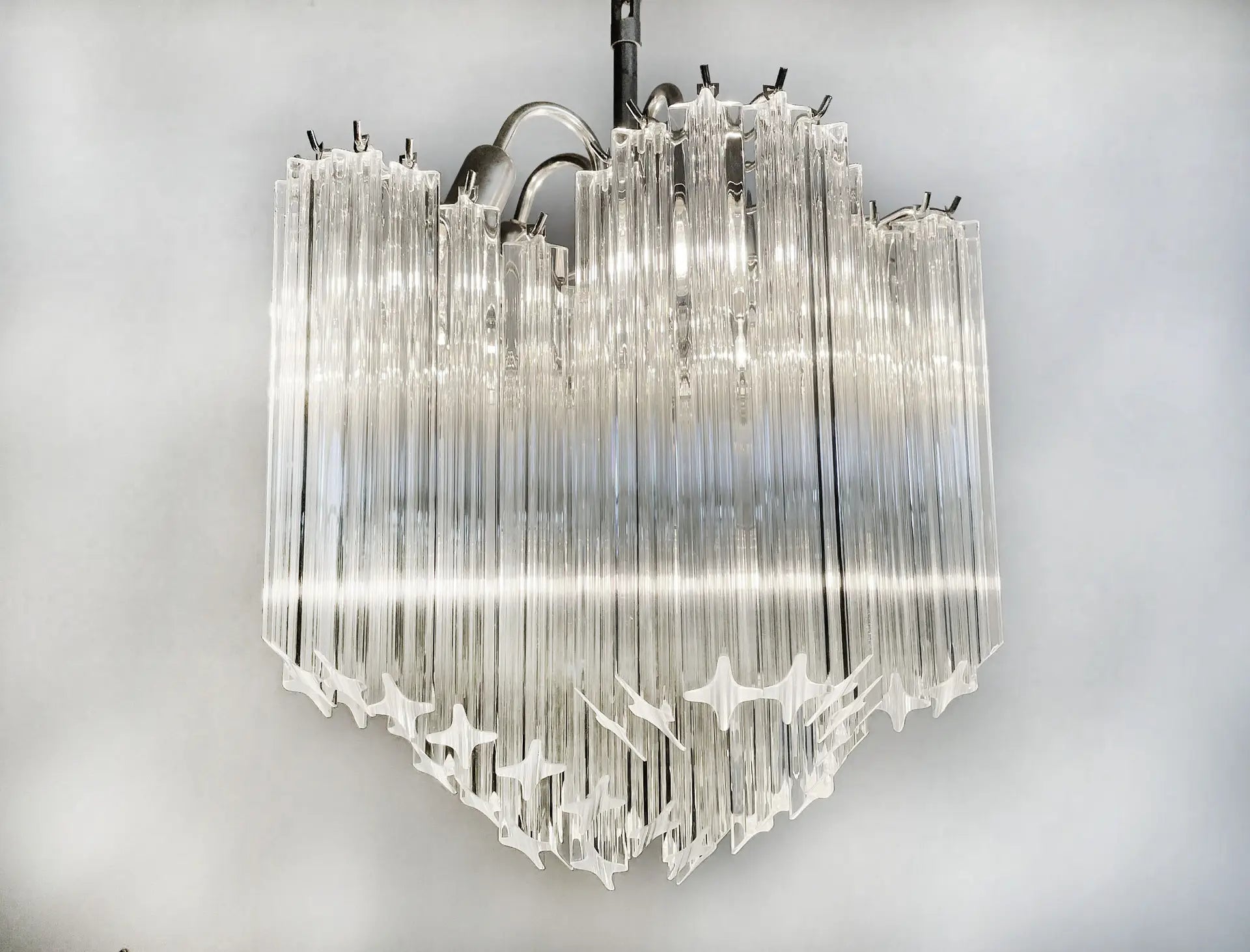 Murano Chandelier – 60 Clear Prism Glass – detail 7 – Murano Classics