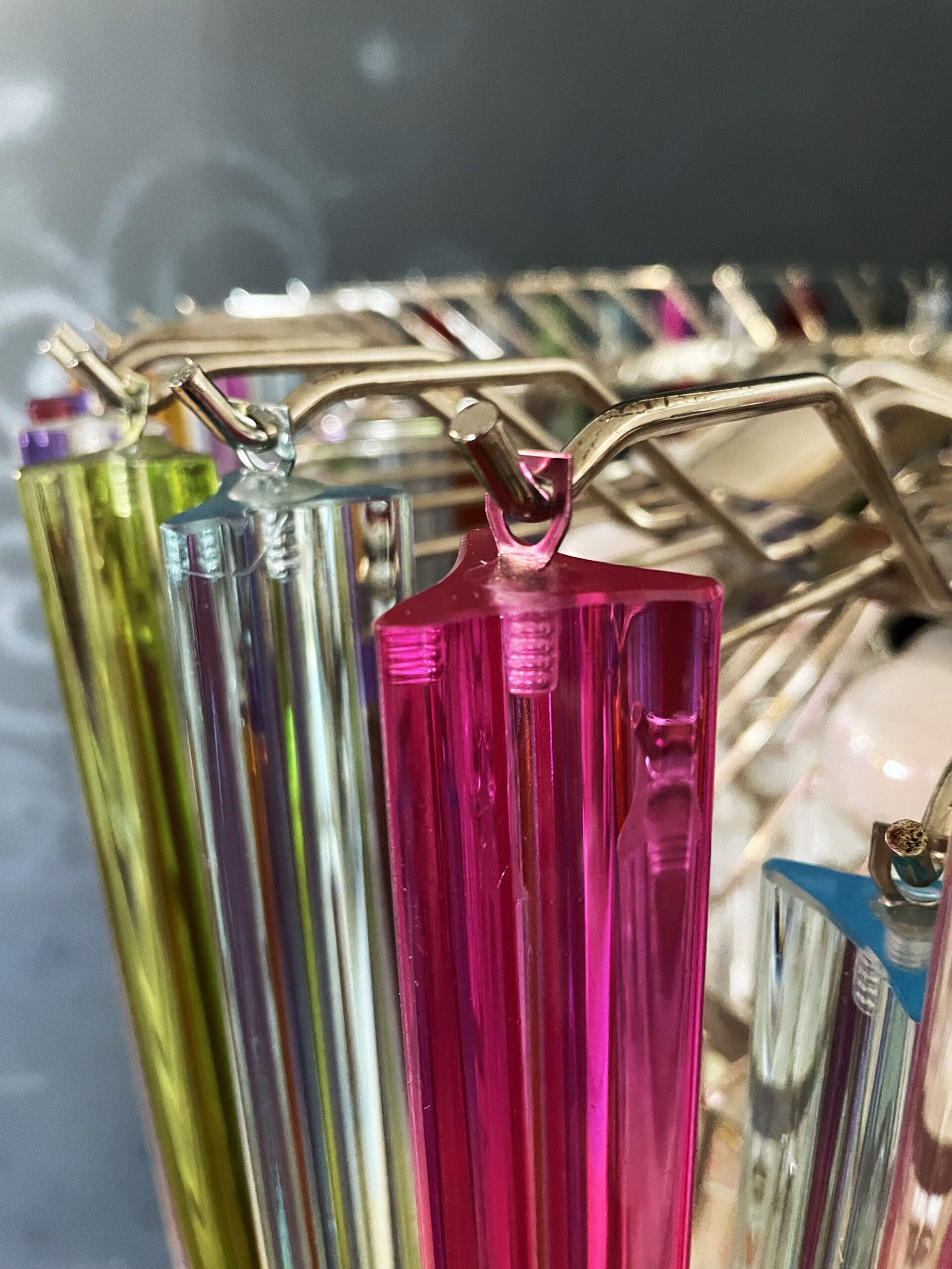 Murano Chandelier – 265 Multicoloured Prism Glass – detail 4 – Murano Classics