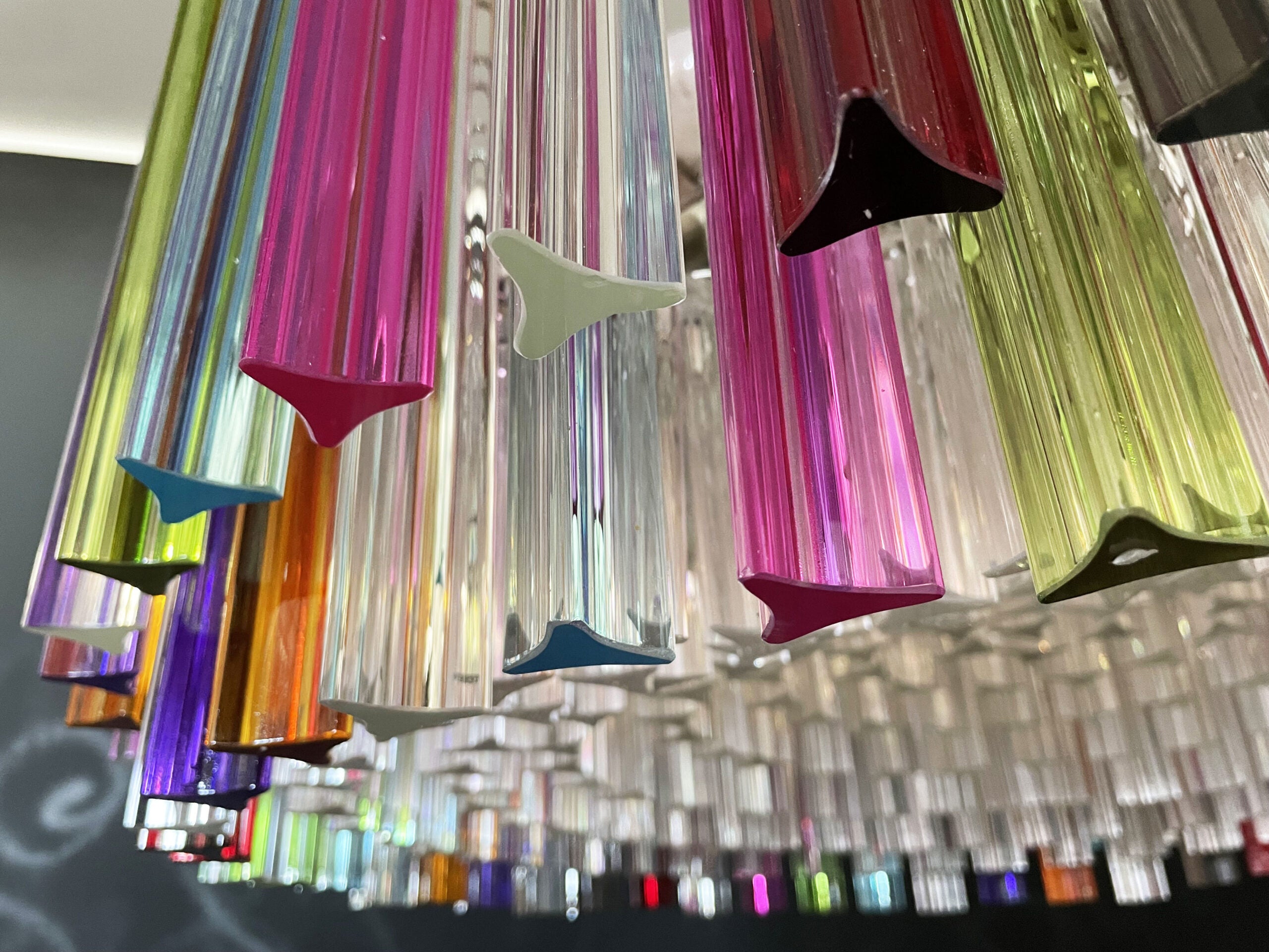 Murano Chandelier – 265 Multicoloured Prism Glass – detail 3 – Murano Classics