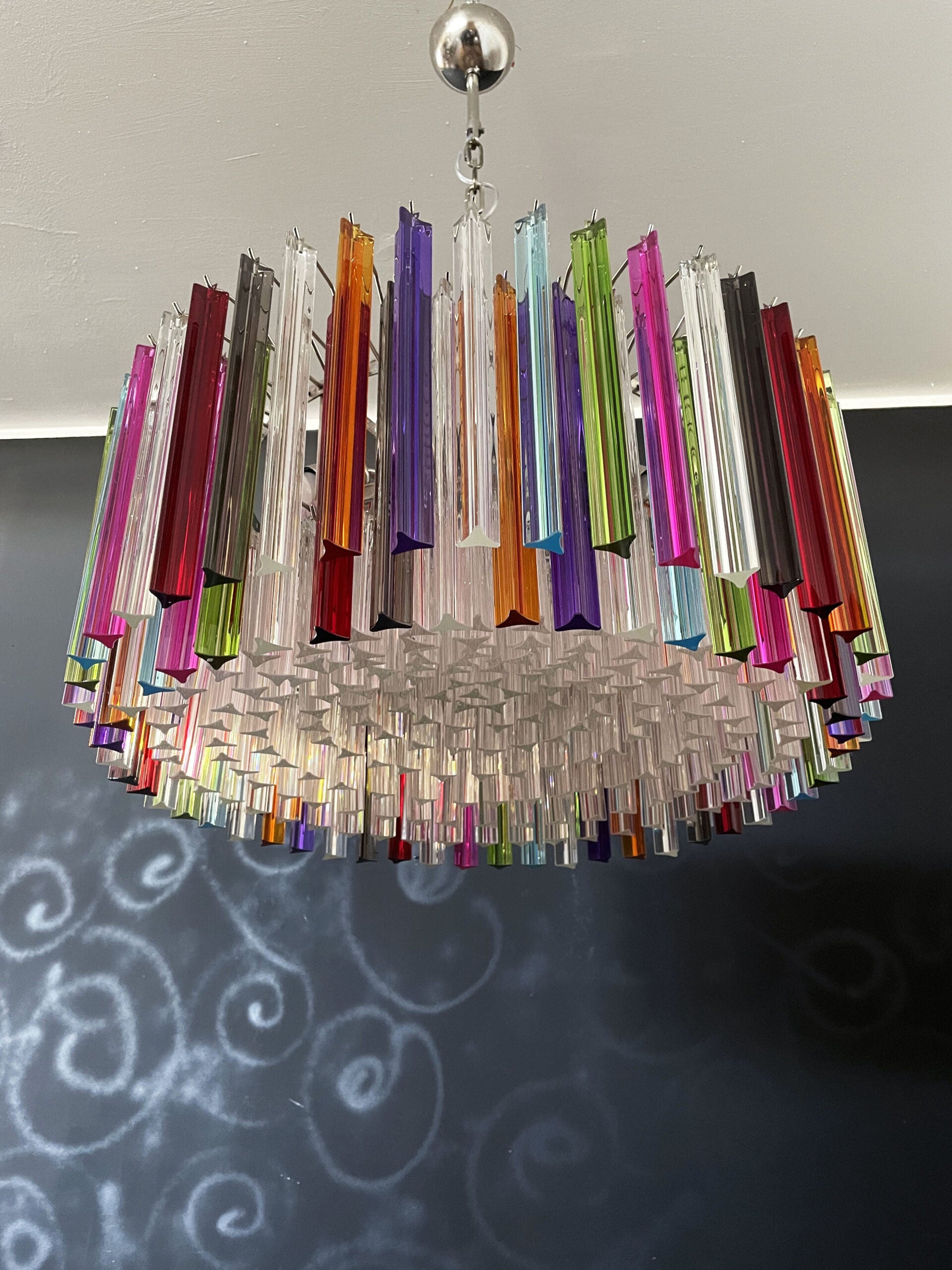 Murano Chandelier | 265 Multicoloured Prism Glass
