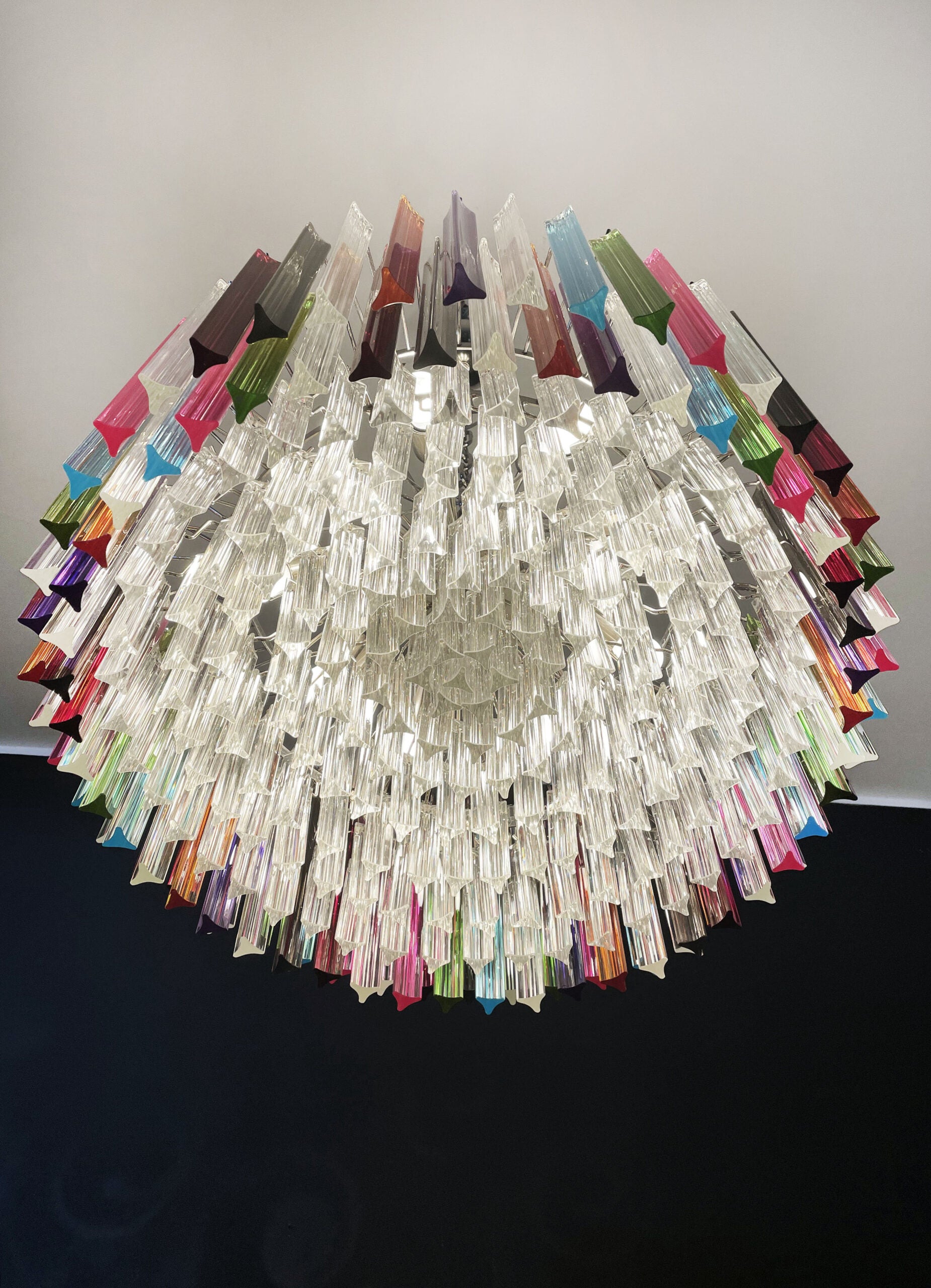 Murano Chandelier – 265 Multicoloured Prism Glass – detail 11 – Murano Classics