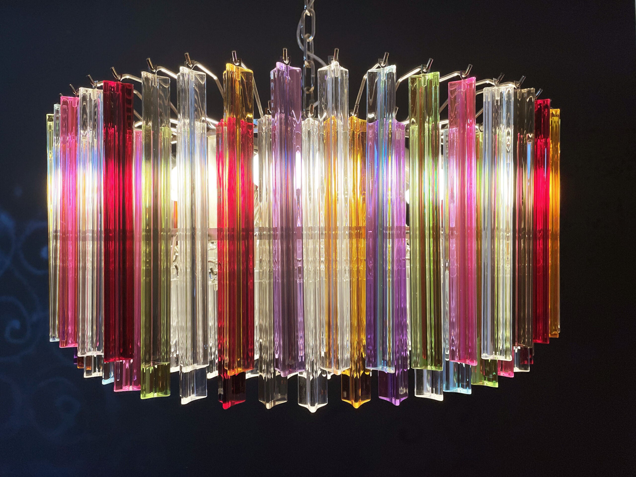 Murano Chandelier – 265 Multicoloured Prism Glass – detail 10 – Murano Classics