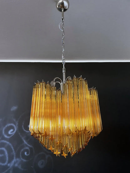 Murano Chandelier | 60 Yellow Prism Glasses