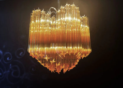 Murano Chandelier | 60 Yellow Prism Glasses