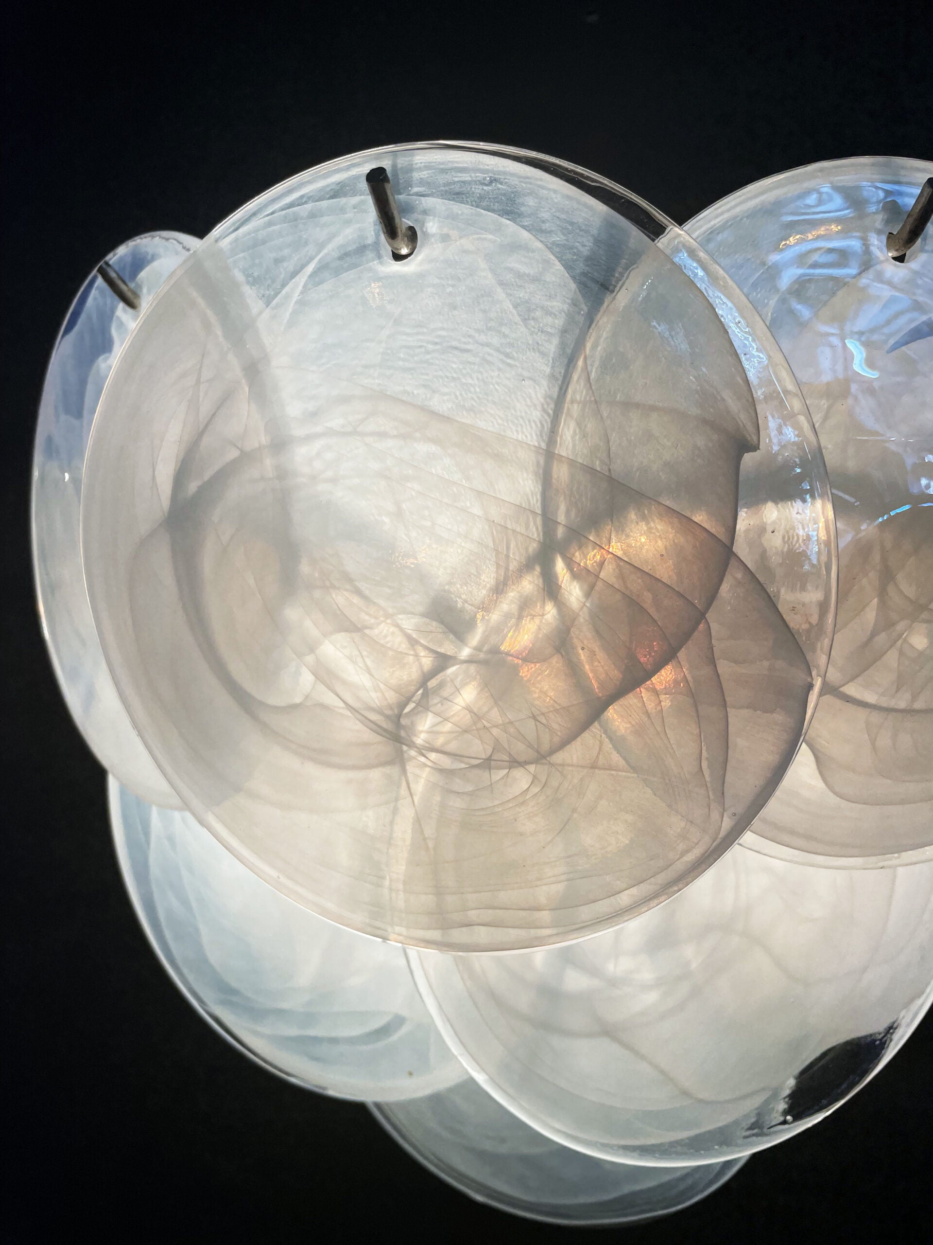 Murano Wall Lamp – 10 Alabaster White Disc Glass – Set of 2 – detail 5 – Murano Classics