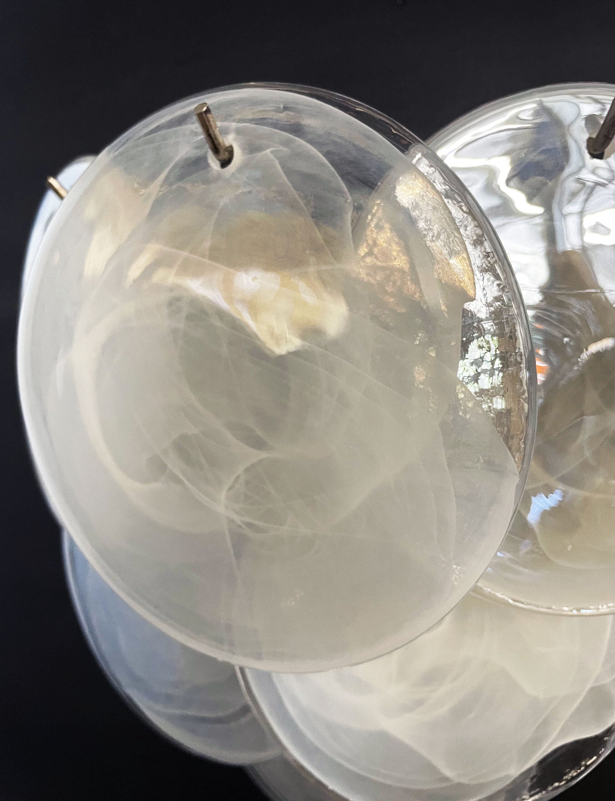 Murano Wall Lamp – 10 Alabaster White Disc Glass – Set of 2 – detail 2 – Murano Classics