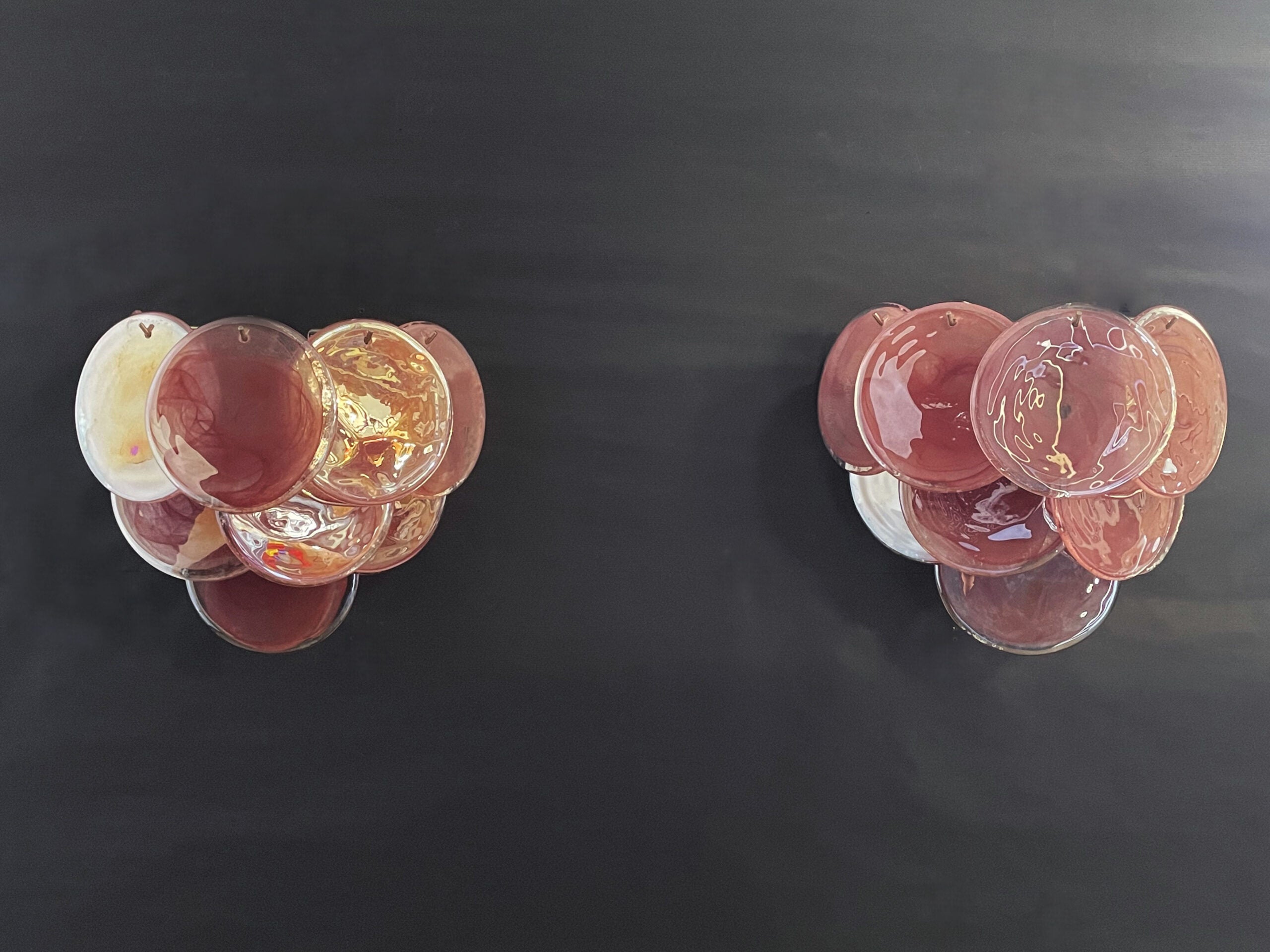 Murano Wall Lamp – 10 Alabaster Pink Disc Glass – Set of 2 – detail 11 – Murano Classics