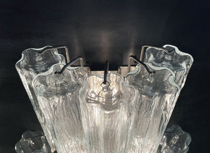 Murano Vegglampe | 18 Klare Prismeglass | 1 par