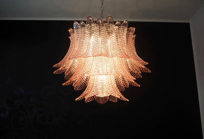 Murano Lysekrone | 48 Rosa Felciglass