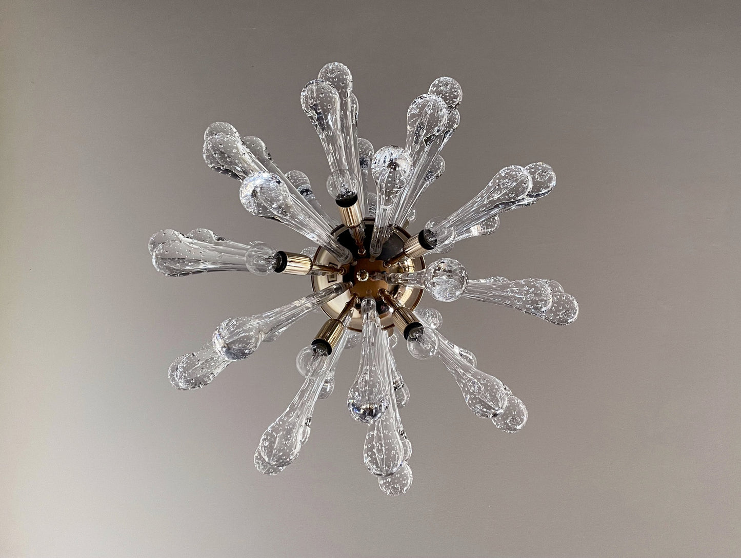 Murano Lysekrone | 50 Klare Sputnik