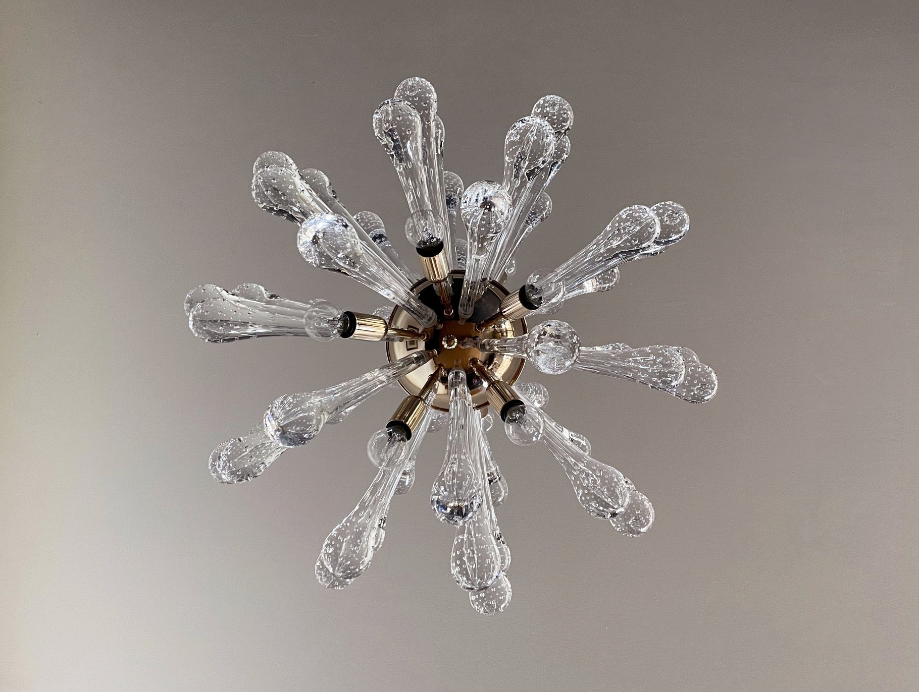 Murano Lysekrone | 50 Klare Sputnik