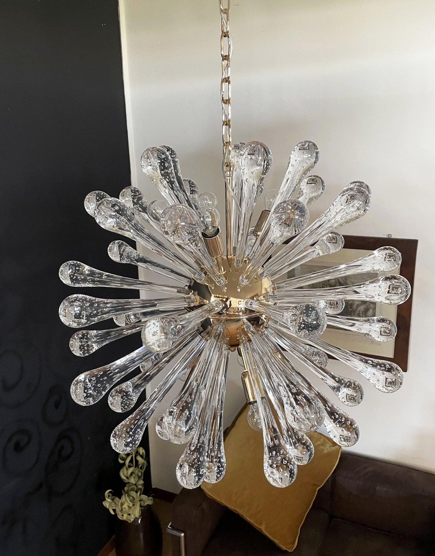 Murano Lysekrone | 50 Klare Sputnik