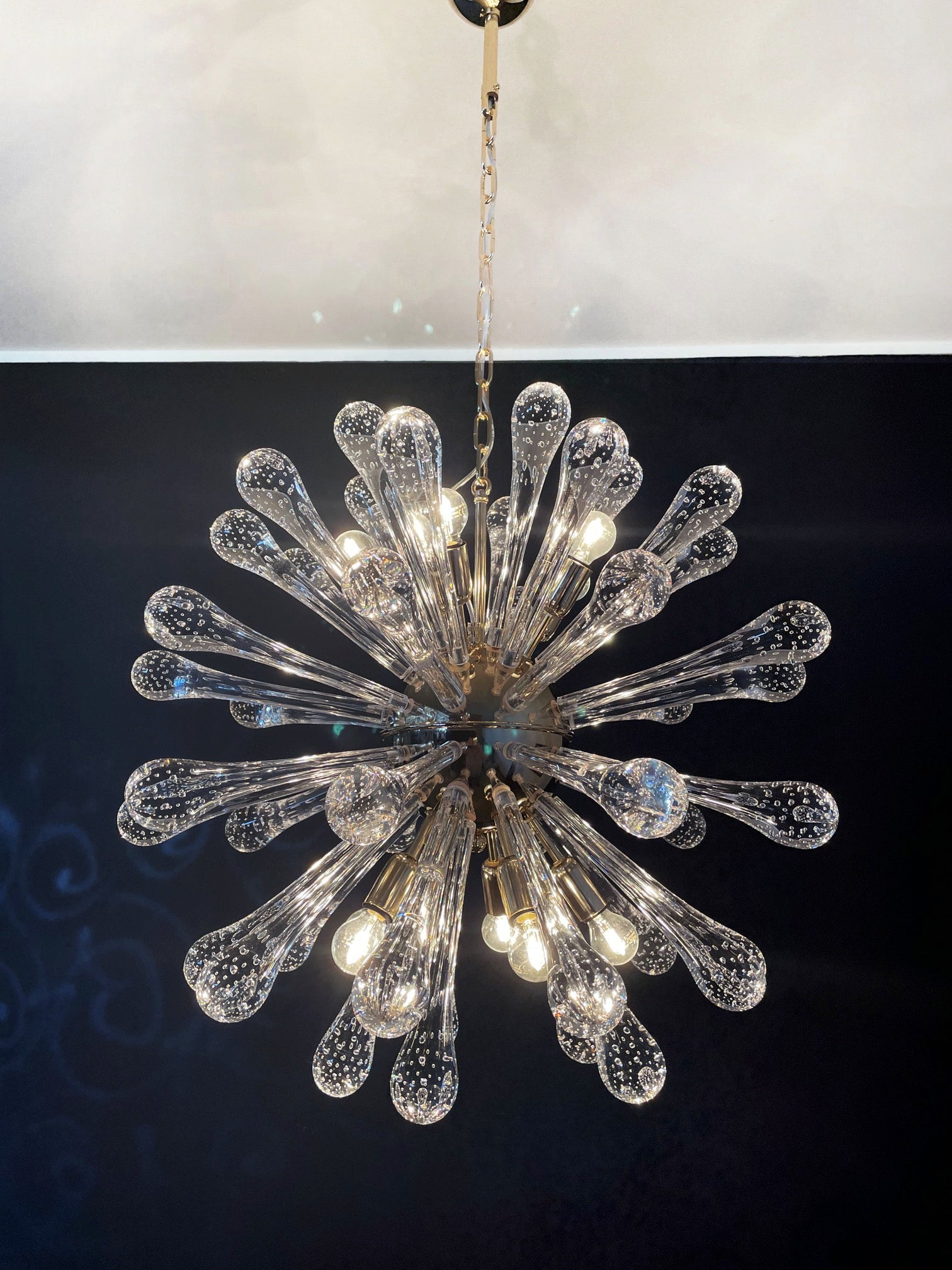 Murano Lysekrone | 50 Klare Sputnik