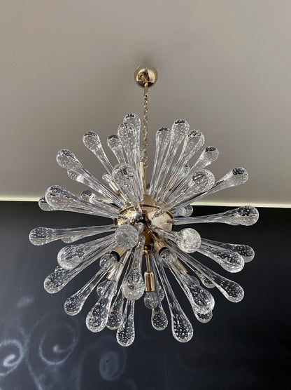 Murano Lysekrone | 50 Klare Sputnik