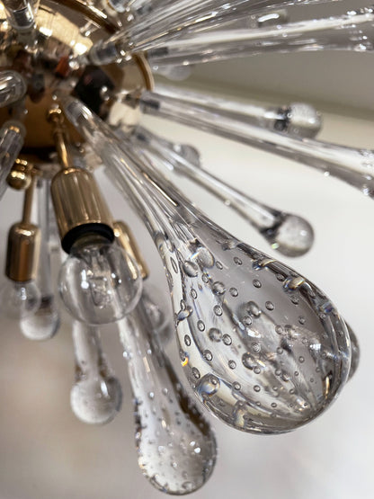 Murano Lysekrone | 50 Klare Sputnik