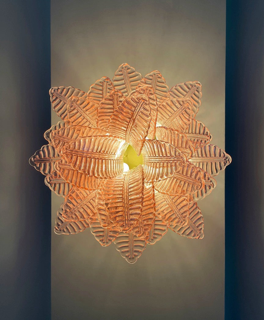 Murano Lysekrone | 32 Rosa Felciglass