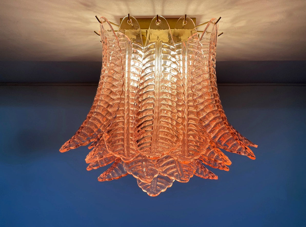 Murano Lysekrone | 32 Rosa Felciglass