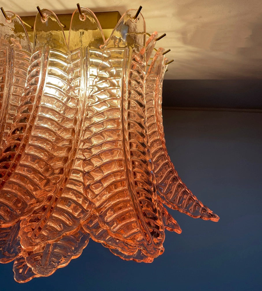 Murano Lysekrone | 32 Rosa Felciglass