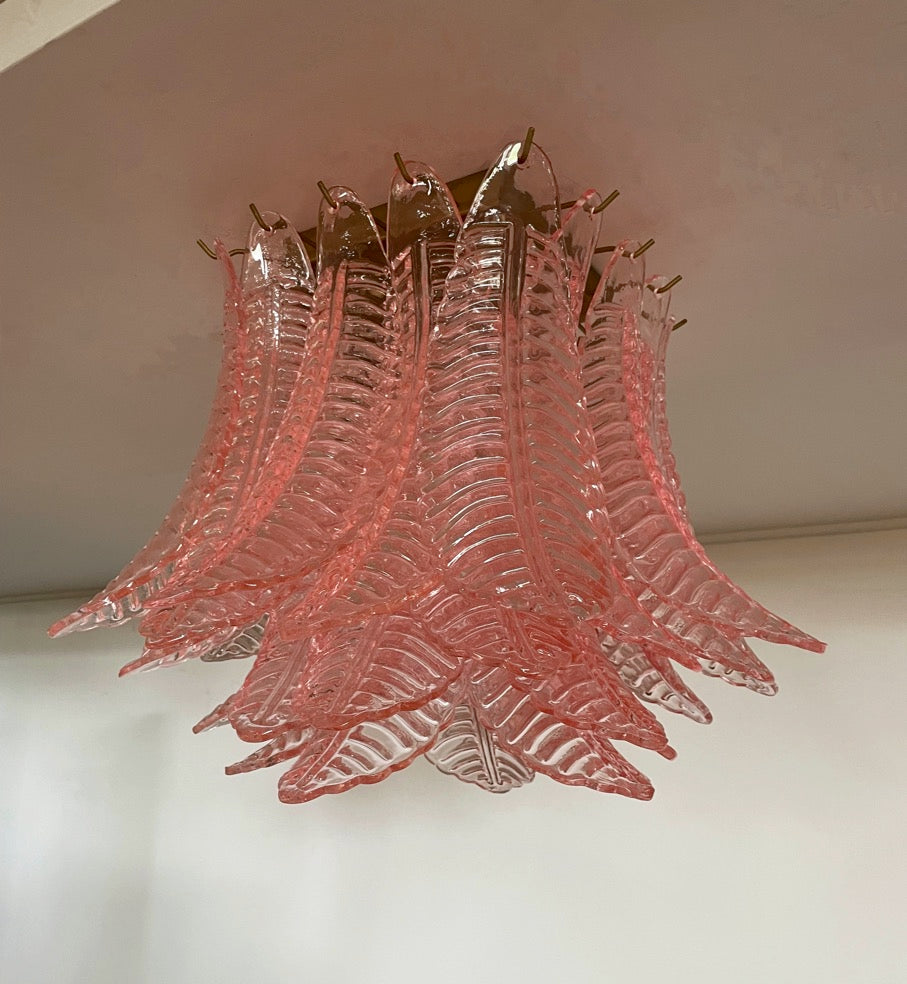 Murano Lysekrone | 32 Rosa Felciglass